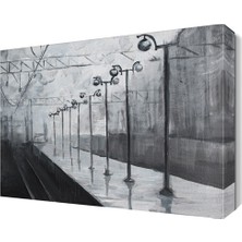 Dekor Sevgisi Sokak Lambaları Canvas Tablo 45x30 cm