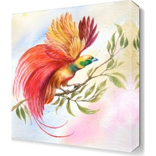 Dekor Sevgisi Rengarenk Kuş Tablosu 45x30 cm