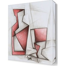 Dekor Sevgisi Kırmızı Adam Tablosu 45x30 cm