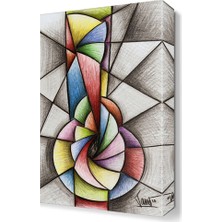 Dekor Sevgisi Geometrik Şekiller Canvas Tablo 45x30 cm