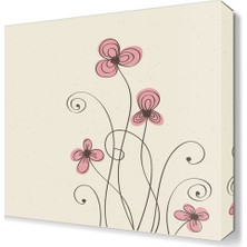 Dekor Sevgisi Pembe Çiçek 3 Canvas Tablo 30x30 cm