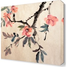 Dekor Sevgisi Ağaç Dalındaki Çiçekler Tablosu 30x30 cm