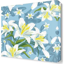 Dekor Sevgisi Beyaz Çiçekler 2 Tablosu 30x30 cm