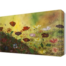 Dekor Sevgisi Çiçek Bahçesi 2 Canvas Tablo 45x30 cm