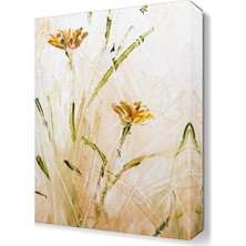 Dekor Sevgisi İki Sarı Çiçek Tablosu 45x30 cm