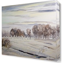 Dekor Sevgisi Sıralı Ağaçlar Tablosu 45x30 cm