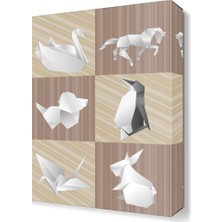 Dekor Sevgisi Kağıt Hayvanlar Tablosu 45x30 cm