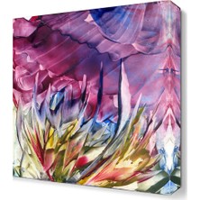 Dekor Sevgisi Yağlı Boya Mor Çiçek Tablosu 45x30 cm