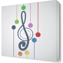 Dekor Sevgisi Renkli Notalar Tablosu 30x30 cm