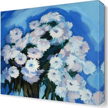 Dekor Sevgisi Beyaz Çiçek Buketi Tablo 30x30 cm