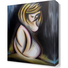 Dekor Sevgisi Uzanan Kadın Tablosu 45x30 cm