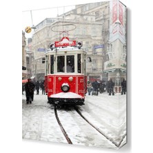 Dekor Sevgisi Taksim Tramway Karlı Hava Tablosu 45x30 cm