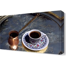 Dekor Sevgisi Türk Kahvesi Canvas Tablo  45x30 cm