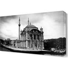 Dekor Sevgisi Ortaköy Cami Siyah Beyaz Canvas Tablo  45x30 cm