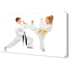 Dekor Sevgisi Kareteci Çocuklar Canvas Tablo  45x30 cm