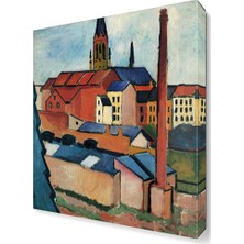 Dekor Sevgisi August Macke Evler Canvas Tablo  45x30 cm