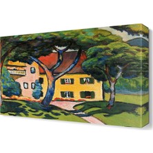 Dekor Sevgisi August Macke Ormanda Ev Tablosu 45x30 cm