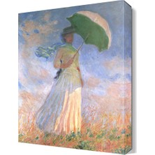 Dekor Sevgisi Şemsiyeli Kadın Canvas Tablo  45x30 cm
