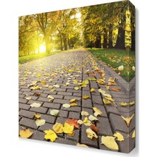 Dekor Sevgisi Yerdeki Yapraklar Canvas Tablo  30x30 cm