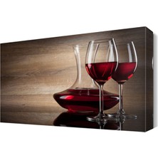 Dekor Sevgisi Şaraplar Tablosu 45x30 cm