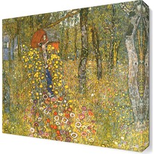 Dekor Sevgisi Gustav Klimt Çiçekler Canvas Tablo  30x30 cm