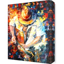 Dekor Sevgisi Gitarcı Canvas Tablo  45x30 cm