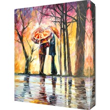Dekor Sevgisi Şemsiyeli Çift Canvas Tablo  45x30 cm