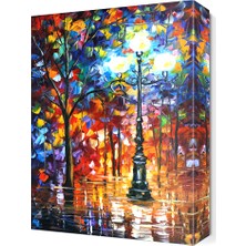 Dekor Sevgisi Yağmurlu Park Canvas Tablo  45x30 cm