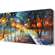 Dekor Sevgisi Şemsiyeli İnsanlar Canvas Tablo  45x30 cm