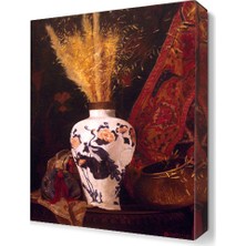 Dekor Sevgisi Beyaz Çiçek Canvas Tablo  90x60 cm