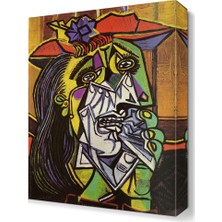 Dekor Sevgisi Ağlayan Kadın Canvas Tablo  45x30 cm
