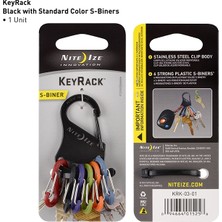 Nite Ize S-Biner KeyRack Anahtarlık-Siyah