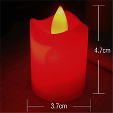 Tvshopmarket Erimiş Görünümlü Kırmızı Led Mum