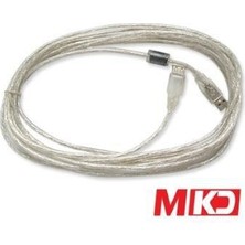 Mkd Mk-Ux03 Usb 2.0 Şeffaf Uzatma Kablo 3 Metre Mk-Ux03