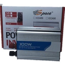 Space İnverter Dönüştürücü USB'li 12-220V 300Watt