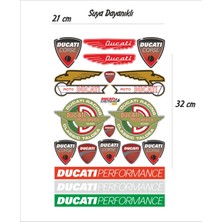 StickerMarket Ducati Motosiklet Sticker Seti