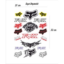 StickerMarket Fox Motosiklet Sticker Seti