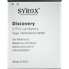 Syrox General Mobile Discovery E3 Batarya