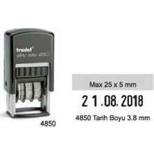 Trodat 4850 Plakalı Tarih Damgası Türkçe Siyah Keçe