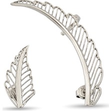 Argentum Concept Melek Kanadı Motifli Gümüş Küpe