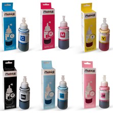 Photoink Uyumlu 6 Renk Takım Plus Mürekkep - L800/L805/L810/L850/L1300/L1800