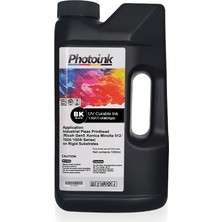 Photoink Ricoh Gen5 / Konica 512/1024 Kafalar İçin 1000 Ml Siyah Black Uv Mürekkep (Sert ve Yumuşak Zemin) T-R5F