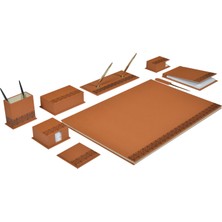 Gıpta 7607 Denım 10 Parça Sümen Takımı - Taba