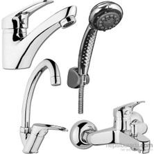 ARÇE Banyo + Evye + Lavabo Bataryası + Duş Takımı