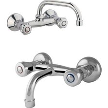 ARÇE Klasik Çevirmeli Mutfak Ve Sabit Lavabo Bataryası