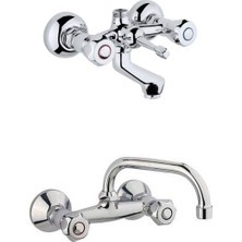 ARÇE Klasik Çevirmeli Banyo Ve Lavabo Bataryası