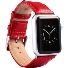 Ally Apple Watch Uyumlu 42Mm Deri Kordon Kayış Crocodile