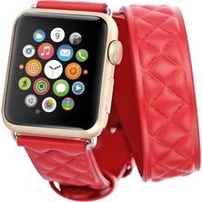 Ally Apple Watch Uyumlu 42Mm Çift Tur Deri Kayış