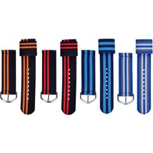 Ally Apple Watch Uyumlu 42 Mm Canvas Dikişli Kayış