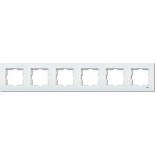 Viko Karre Altılı Yatay Çerçeve - Beyaz